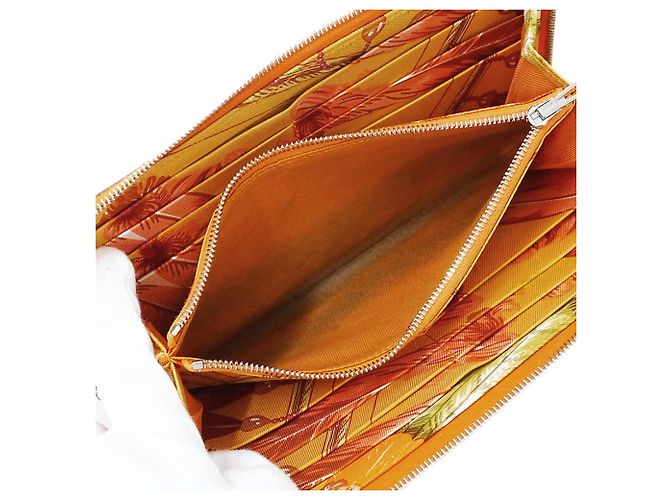 Azap Cartera larga de cuero Epsom naranja Hermès - vista 8