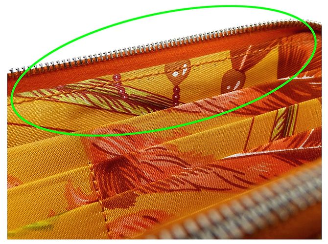 Azap Cartera larga de cuero Epsom naranja Hermès - vista 9