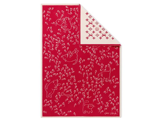 Couverture LV Mice de Louis Vuitton en collaboration avec Grace Coddington Rouge - vue 2