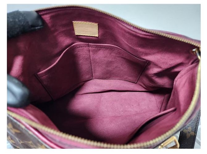 LOUIS VUITTON Borsa Pallas in Tela Monogram Marrone - vista 10