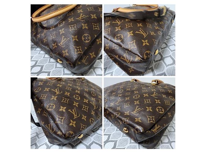 LOUIS VUITTON Borsa Pallas in Tela Monogram Marrone - vista 11