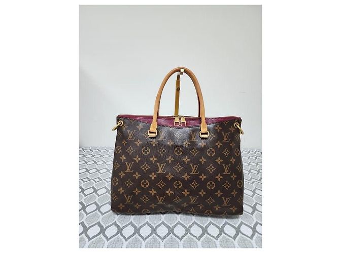 LOUIS VUITTON Borsa Pallas in Tela Monogram Marrone - vista 2