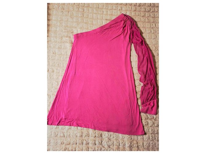Twin Set Abito monospalla rosa shocking - vista 2