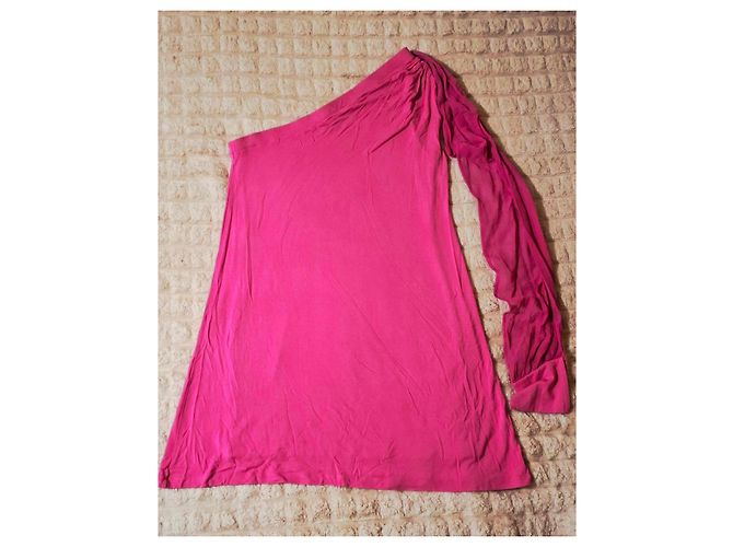 Twin Set Abito monospalla rosa shocking - vista 8