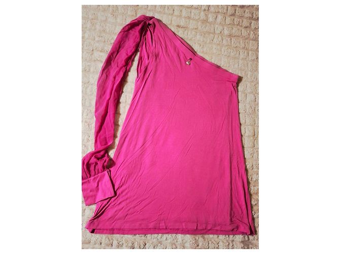 Twin Set Abito monospalla rosa shocking - vista 9