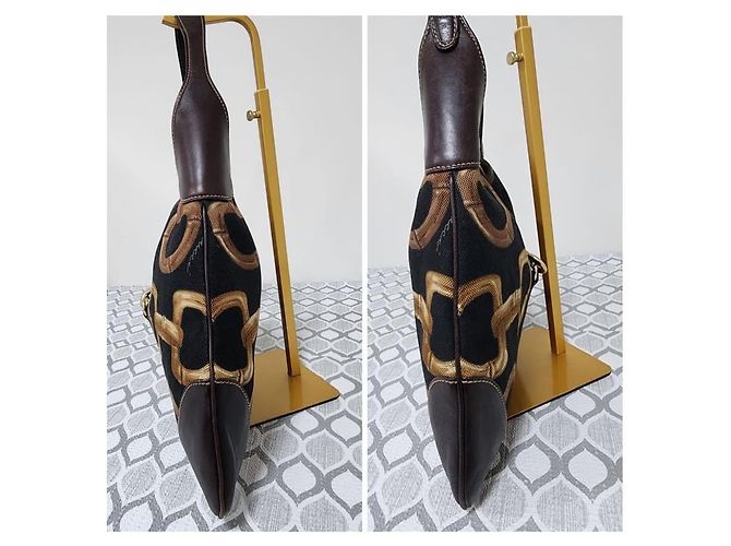 Borsa hobo Jackie in tela Gucci stampata con Bamboo Horsebit marrone - vista 4