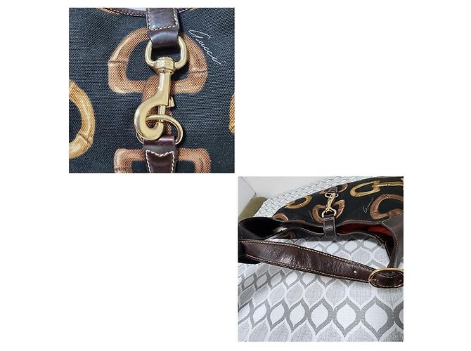 Borsa hobo Jackie in tela Gucci stampata con Bamboo Horsebit marrone - vista 6