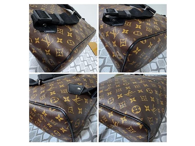 Zaino Palk Monogram Macassar Louis Vuitton Marrone/Nero - vista 11