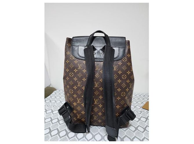 Zaino Palk Monogram Macassar Louis Vuitton Marrone/Nero - vista 2