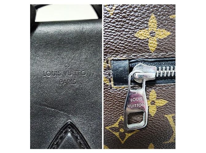 Zaino Palk Monogram Macassar Louis Vuitton Marrone/Nero - vista 5