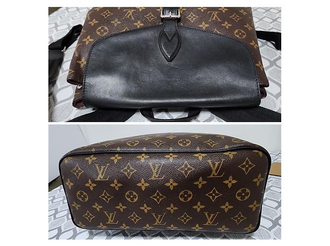 Zaino Palk Monogram Macassar Louis Vuitton Marrone/Nero - vista 7