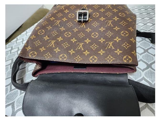Zaino Palk Monogram Macassar Louis Vuitton Marrone/Nero - vista 8