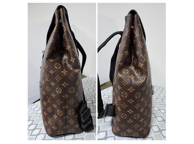 Zaino Palk Monogram Macassar Louis Vuitton Marrone/Nero - vista 9