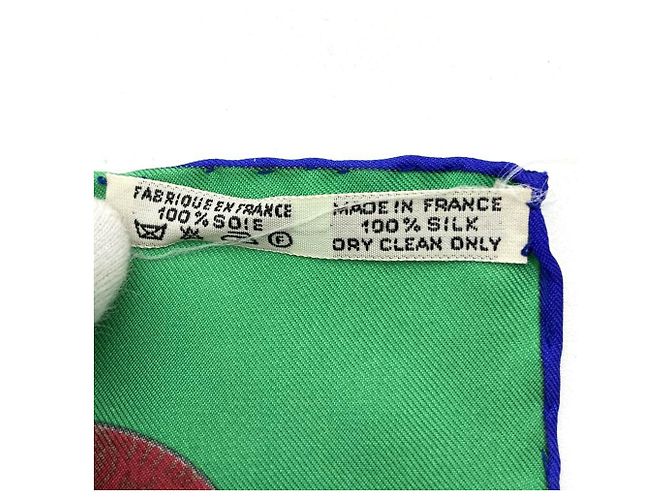 Silk In Hermès HERMES Carré 90 TORANA Sciarpa in Seta Verde - vista 4