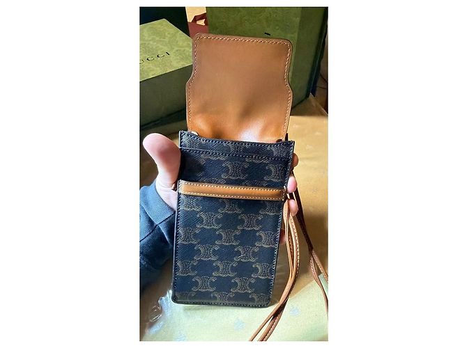 Céline Nuevo soporte para teléfono y gafas Celine Castaño Marrón claro Marrón oscuro - vista 5