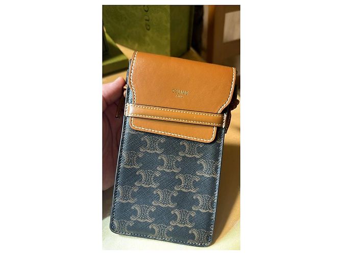 Céline Nuevo soporte para teléfono y gafas Celine Castaño Marrón claro Marrón oscuro - vista 6