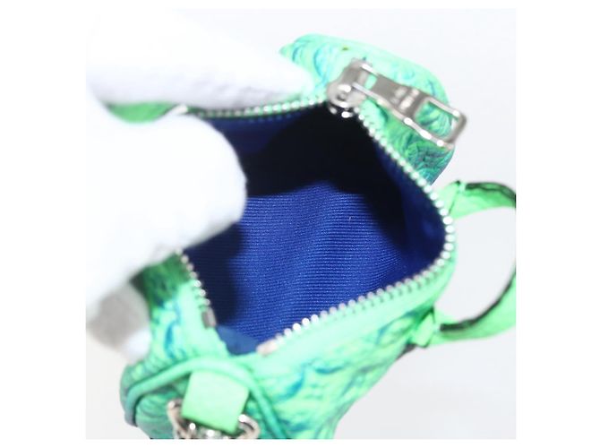 LOUIS VUITTON Portachiavi Mini Keepall Taurillon Illusion MP3284 LV Auth 161455SM Verde - vista 10