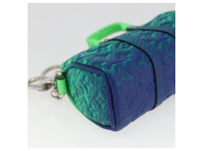 LOUIS VUITTON Portachiavi Mini Keepall Taurillon Illusion MP3284 LV Auth 161455SM Verde - vista 15