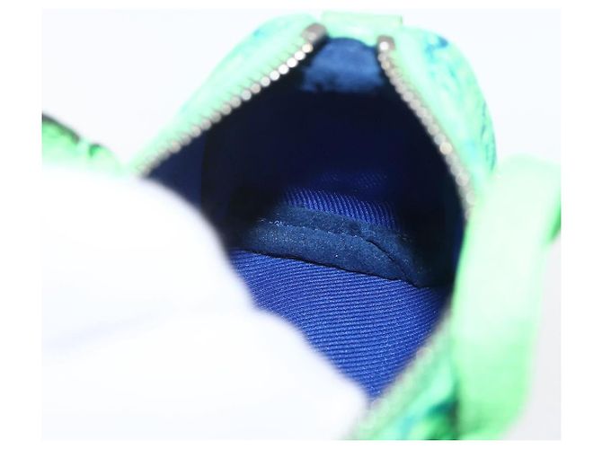 LOUIS VUITTON Portachiavi Mini Keepall Taurillon Illusion MP3284 LV Auth 161455SM Verde - vista 20