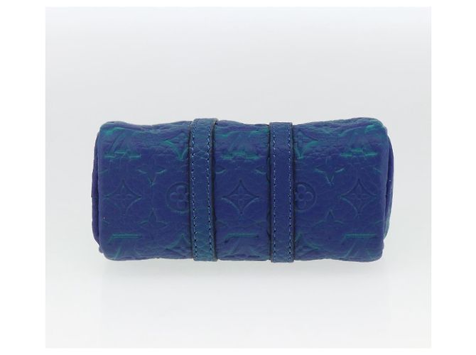 LOUIS VUITTON Portachiavi Mini Keepall Taurillon Illusion MP3284 LV Auth 161455SM Verde - vista 5