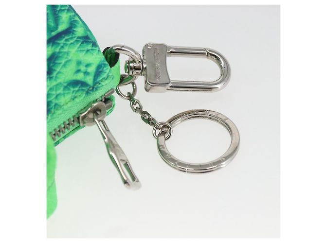 LOUIS VUITTON Portachiavi Mini Keepall Taurillon Illusion MP3284 LV Auth 161455SM Verde - vista 9