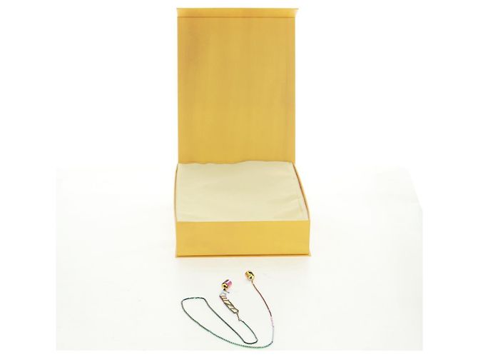 Collana FENDI metallo Blu Verde rosa Auth 165619SAM - vista 11