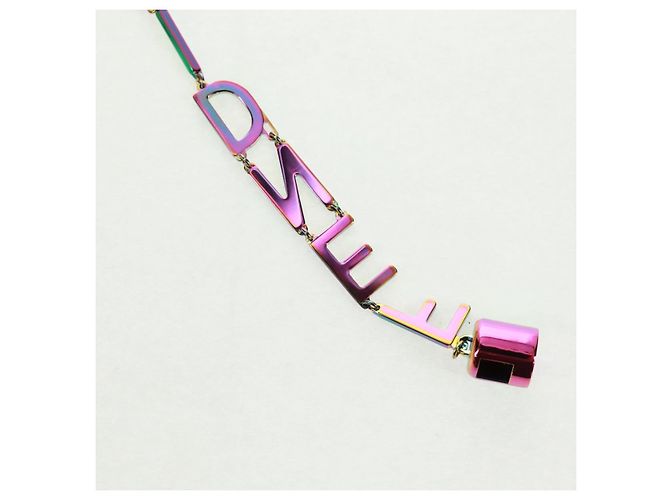 Collana FENDI metallo Blu Verde rosa Auth 165619SAM - vista 9