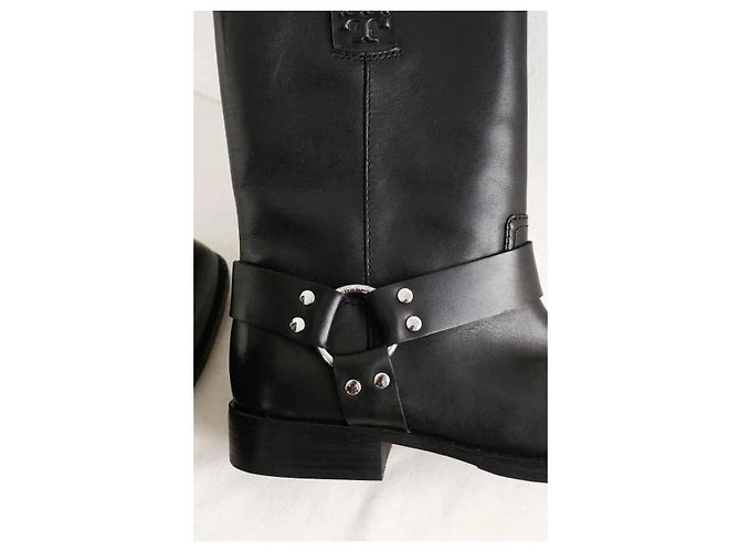 Tory Burch Botas de cuero negro - vista 4