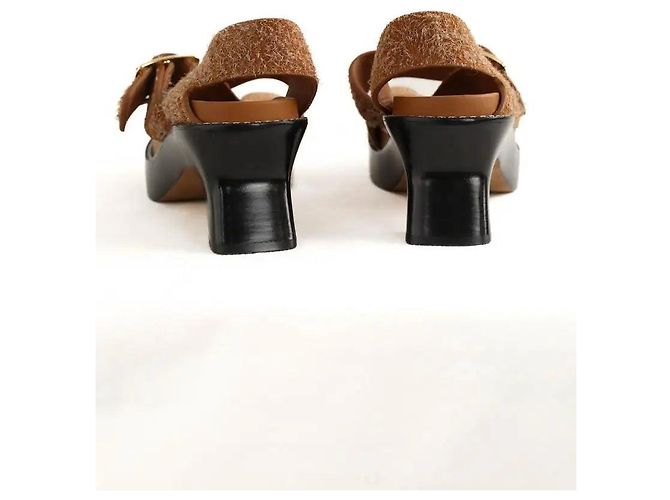 Loewe Sandali in pelle cammello - vista 2
