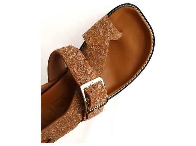 Loewe Sandali in pelle cammello - vista 3