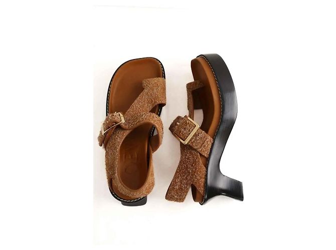 Loewe Sandali in pelle cammello - vista 5