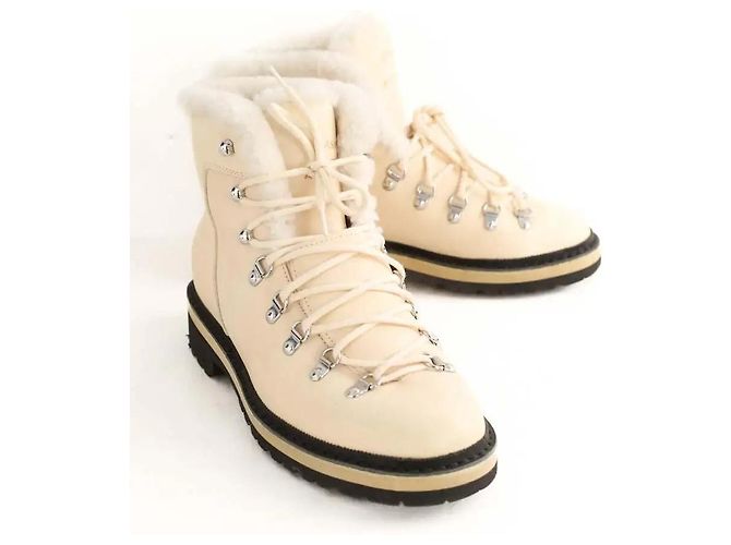 Autre Marque Après-ski in pelle beige - vista 3