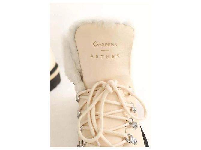 Autre Marque Après-ski in pelle beige - vista 4