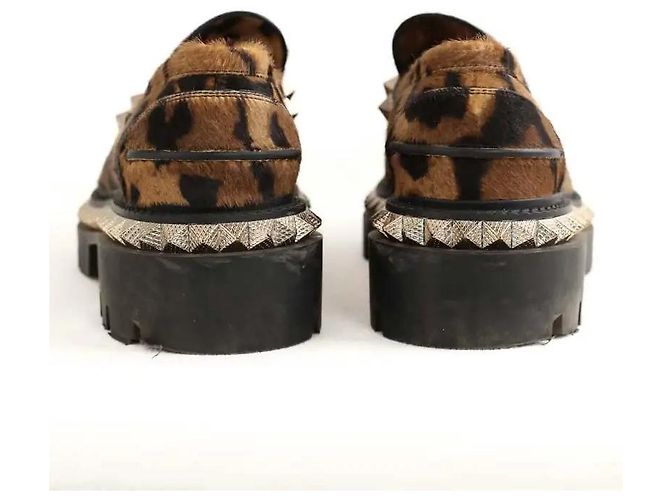 Christian Louboutin Mocassini in pelle marrone - vista 2