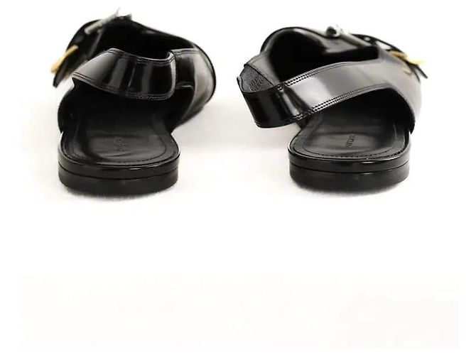 Givenchy Sapatilhas de balé em couro preto - vista 2