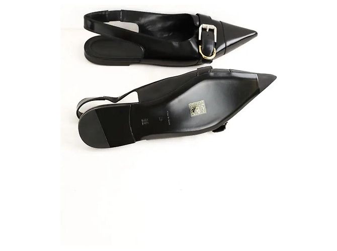 Givenchy Sapatilhas de balé em couro preto - vista 5