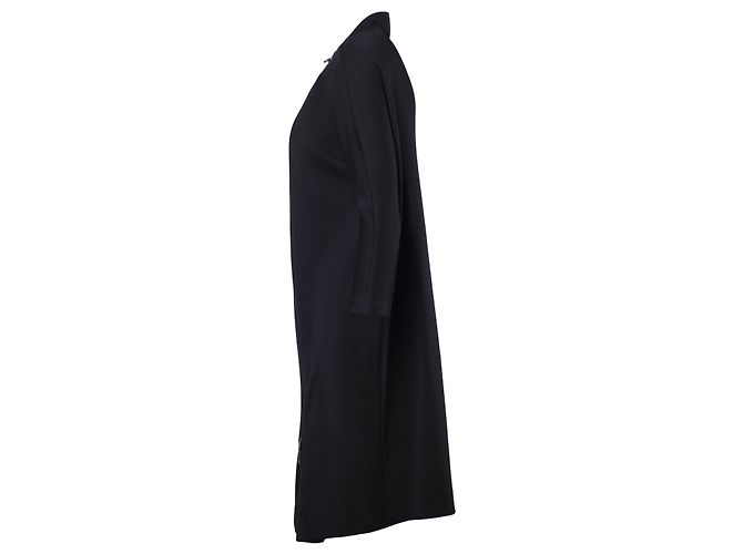 Autre Marque Vestido combinado de cuero sintético de lana Dušan Negro - vista 2