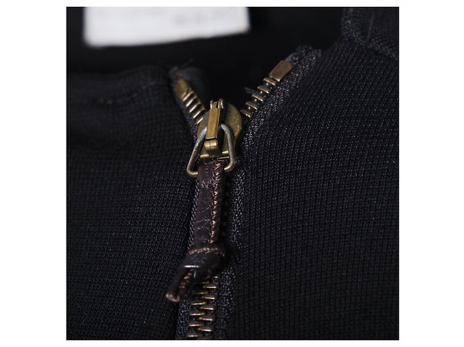Autre Marque Vestido combinado de cuero sintético de lana Dušan Negro - vista 5