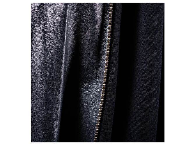 Autre Marque Vestido combinado de cuero sintético de lana Dušan Negro - vista 7