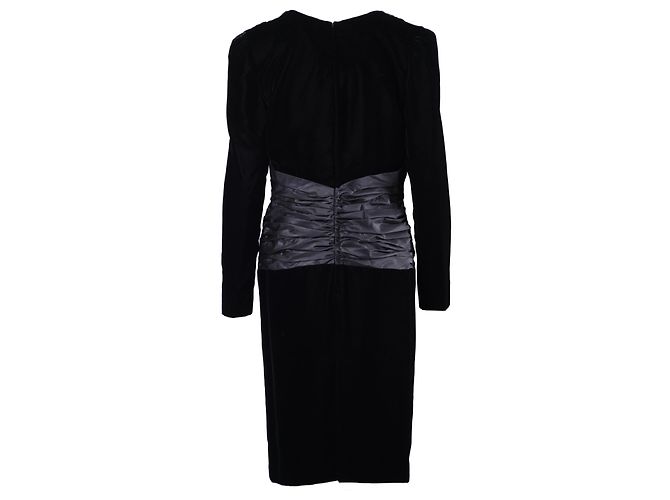 Autre Marque Jeunesse Schwarzes Kleid Schleife Satin - Ansicht 3