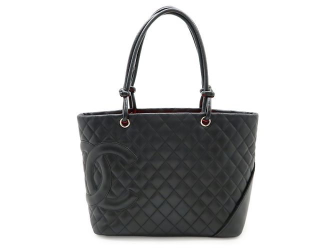 Bolsa tote grande da linha Cambon com marca Coco da CHANEL Preto Rosa - vista 2