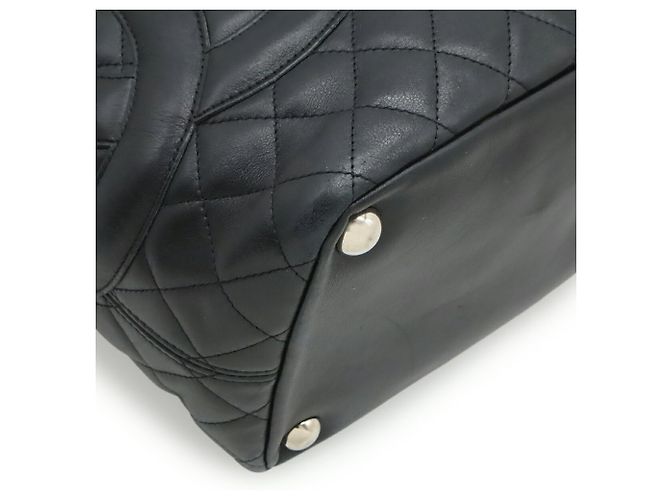 Bolsa tote grande da linha Cambon com marca Coco da CHANEL Preto Rosa - vista 4
