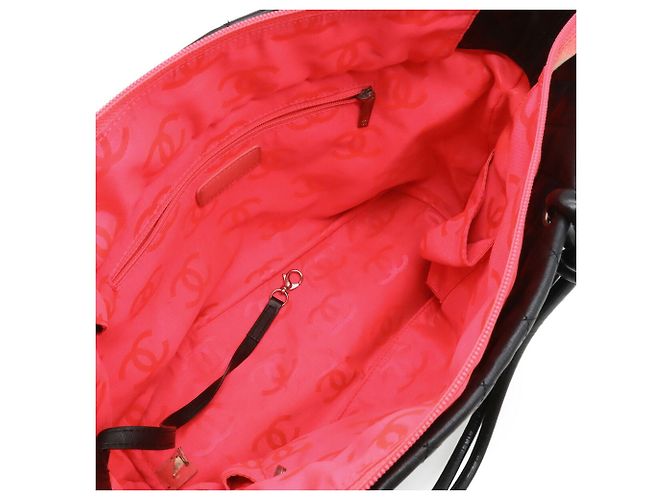 Bolsa tote grande da linha Cambon com marca Coco da CHANEL Preto Rosa - vista 7