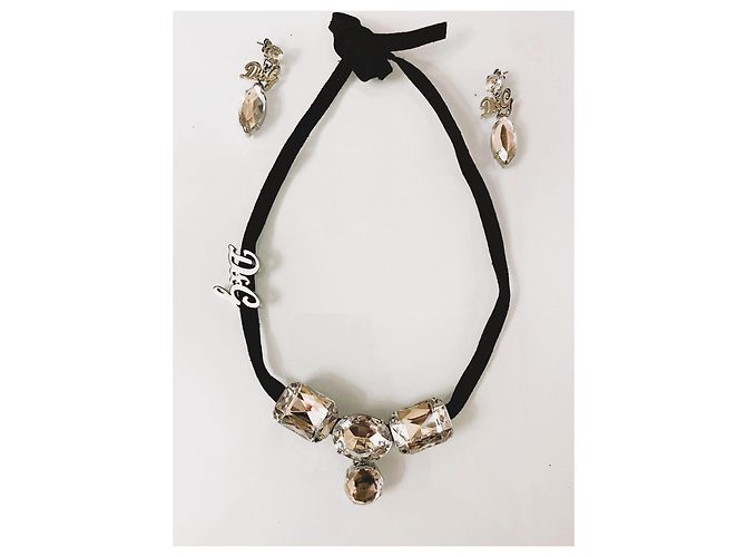 Raffinata parure DOLCE & GABBANA collier orecchini cristalli Argento Multicolore - vista 11
