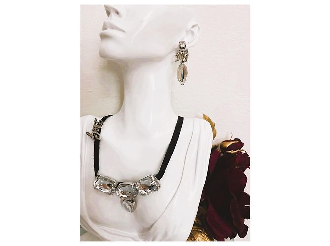 Raffinata parure DOLCE & GABBANA collier orecchini cristalli Argento Multicolore - vista 4