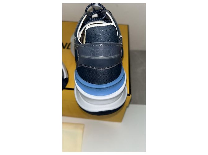 Baskets Fendi Flow en nylon et cuir - vue 4
