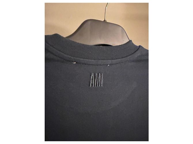 T-shirt in cotone blu navy AMI Paris Blu scuro - vista 5
