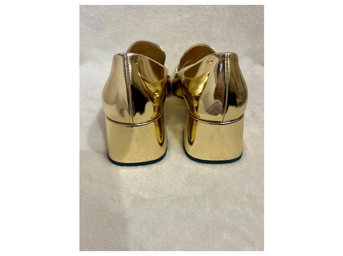 Prada Absatz Loafer Leder Gold Golden - Ansicht 4