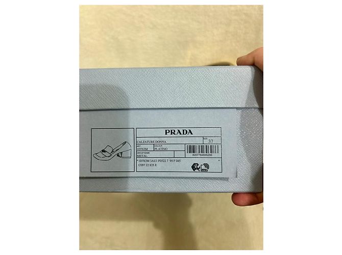 Prada Absatz Loafer Leder Gold Golden - Ansicht 8