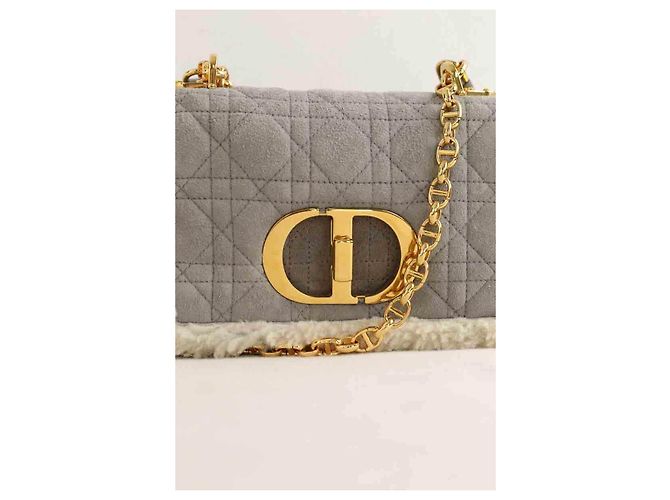 Dior Graue Leder-Schultertasche - Ansicht 2